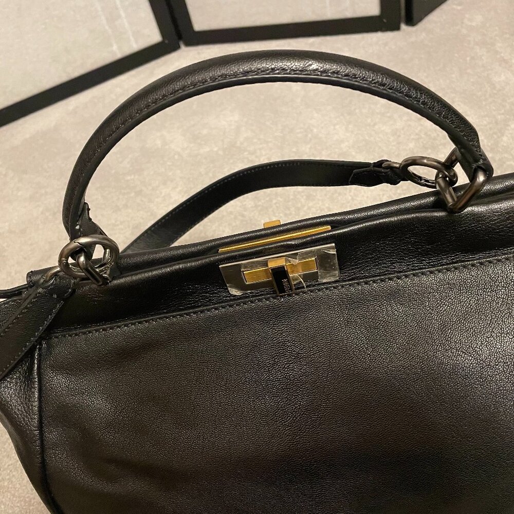Fendi Peekaboo (ISeeU) Satchel - Black - Picture 6 of 16